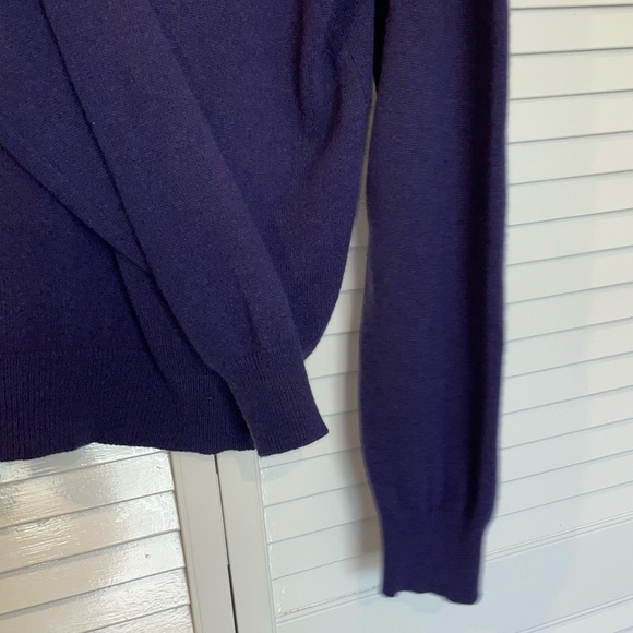 Men’s Lands’ End Cashmere Sweater Large Purple - Picture 6 of 8